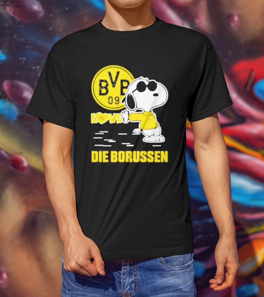 Snoopy Love BVB 09 Die Borussen Football Soccer T-Shirt