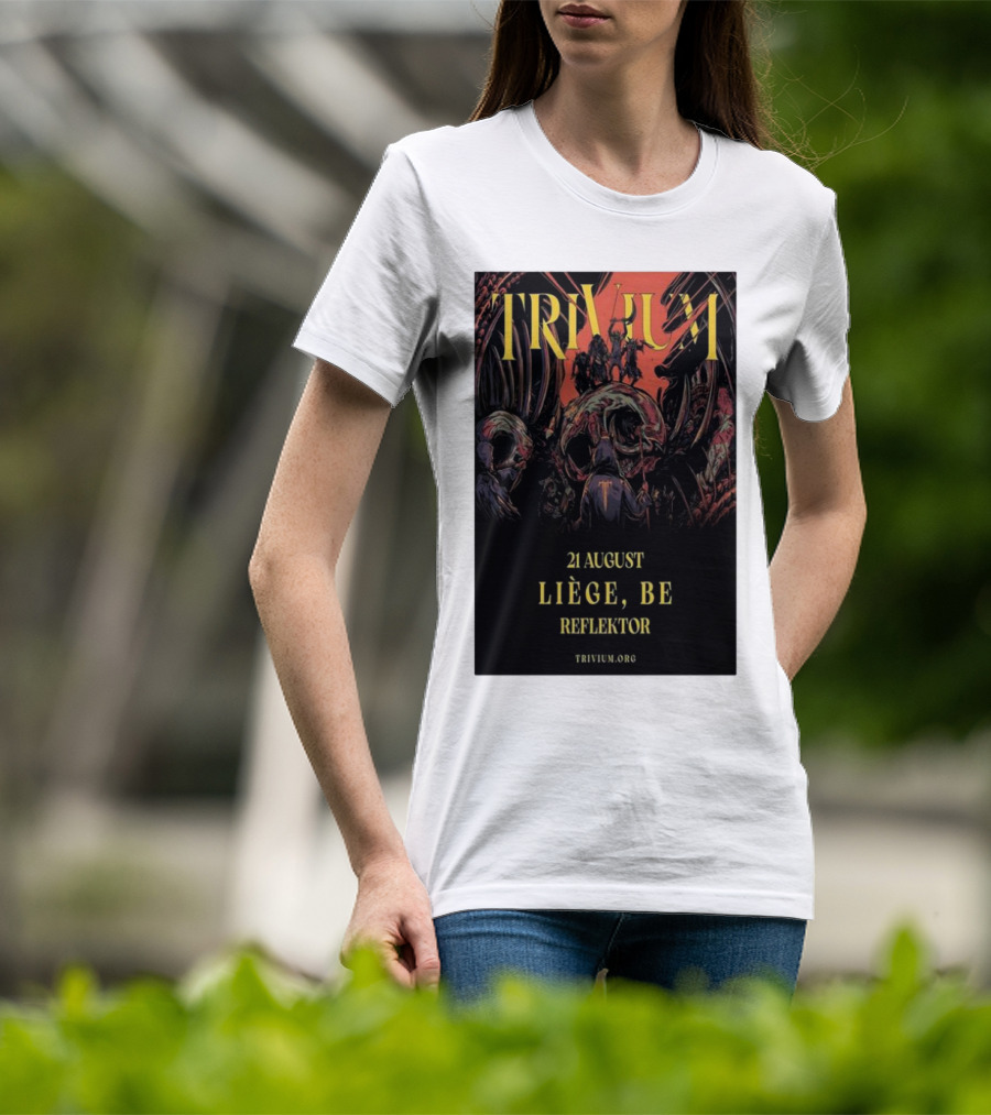 Trivium 21 August Liège BE Reflektor Concert Event T-Shirt