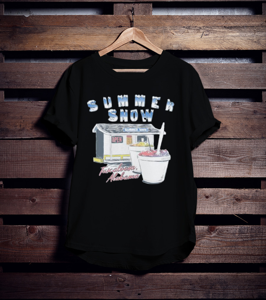 Summer Snow Tuscaloosa Alabama Open Shaved Ice Cups T-Shirt