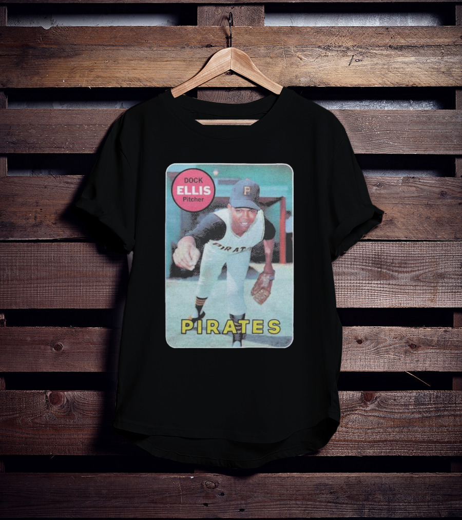 Dock Ellis Pitcher 1969 Topps Rookie Pirates T-Shirt