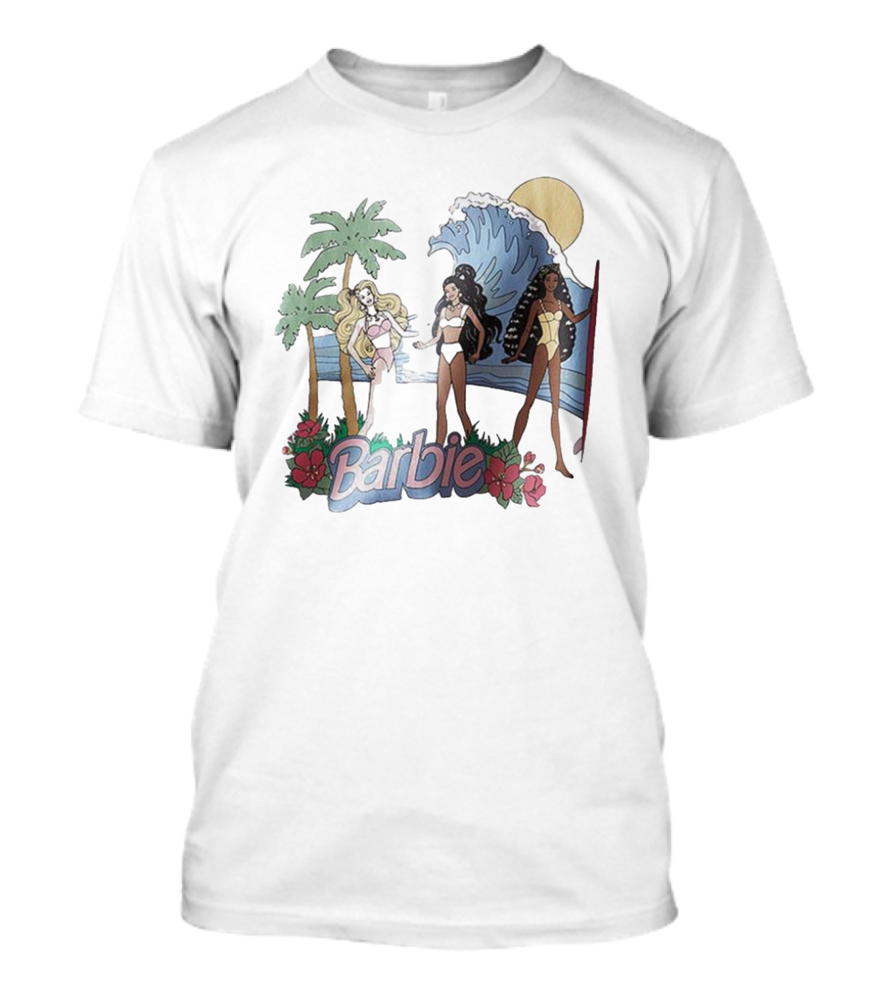 Barbie Tropical Surf Wave Blossom T-Shirt