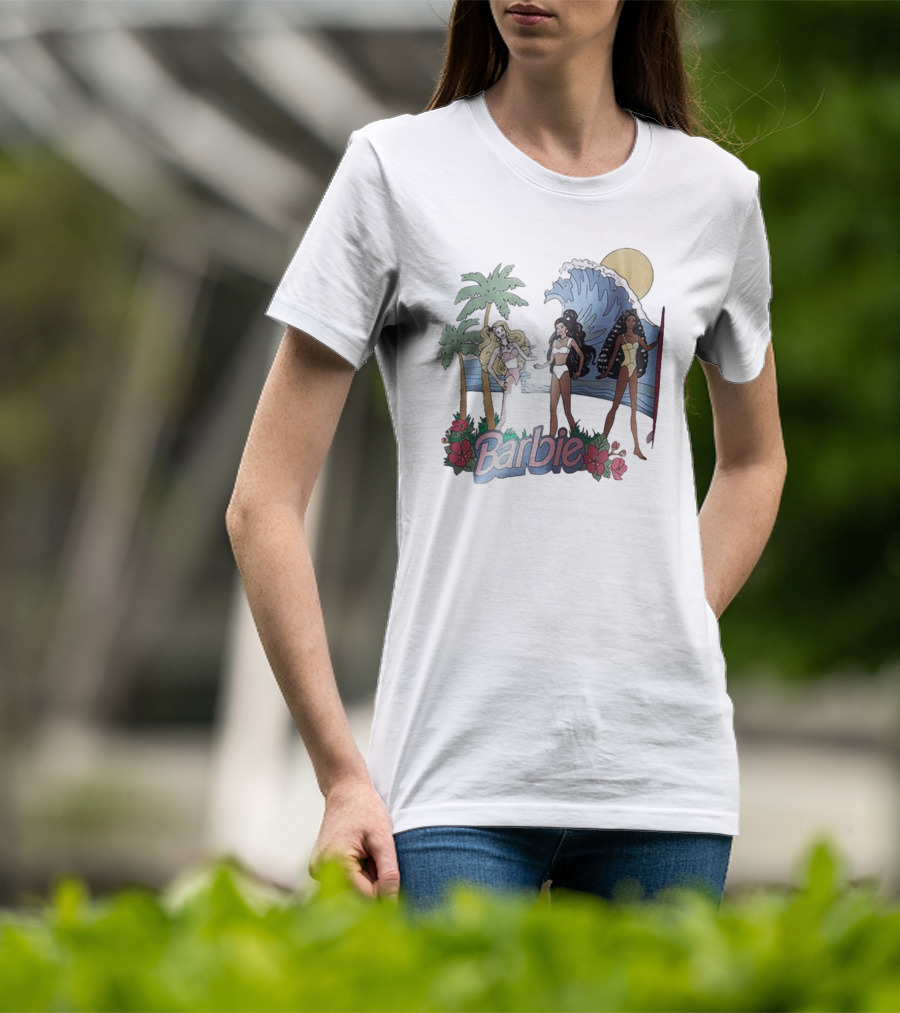 Barbie Tropical Surf Wave Blossom T-Shirt