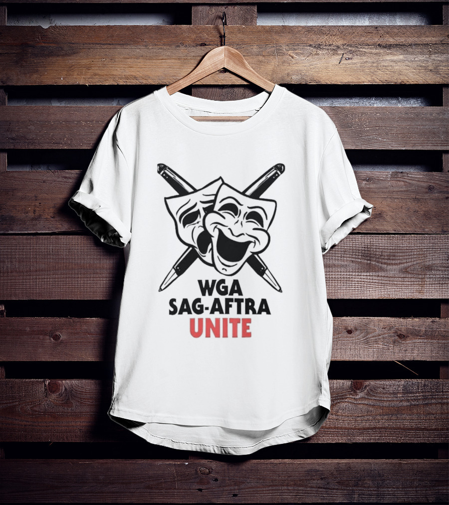 WGA Sag-Aftra Unite Masks And Pens T-Shirt