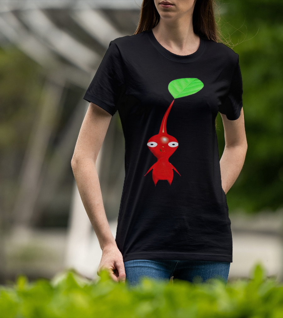 Pikmin Red Pikpik Character With Leaf Stem T-Shirt