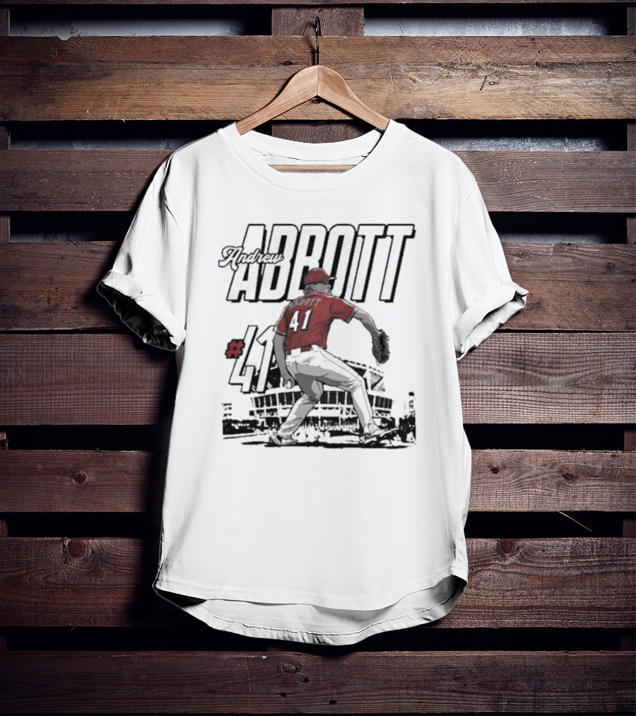 Andrew Abbott #41 Stadium MLBPA T-Shirt