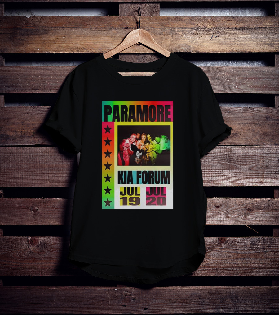 Paramore Kia Forum July 19 20 Starburst Neon Group T-Shirt