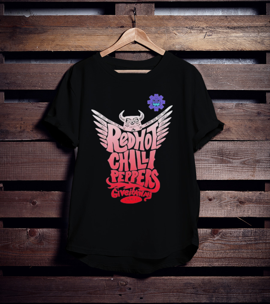 Red Hot Chili Peppers Give It Away 1991 Winged Skull T-Shirt