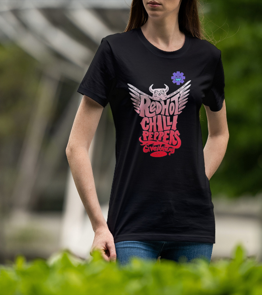 Red Hot Chili Peppers Give It Away 1991 Winged Skull T-Shirt