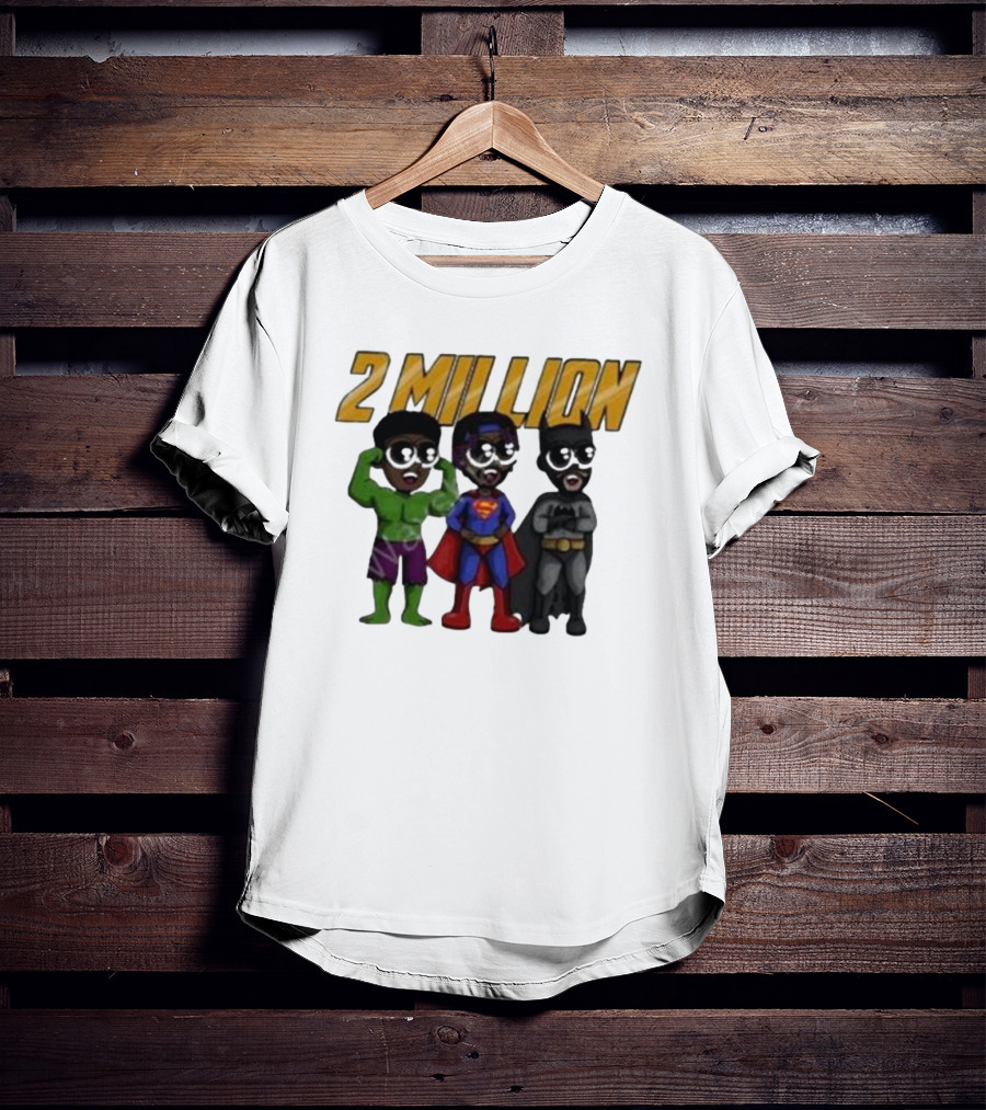 Daydrian Harding 2 Million Subscribers Superhero T-Shirt
