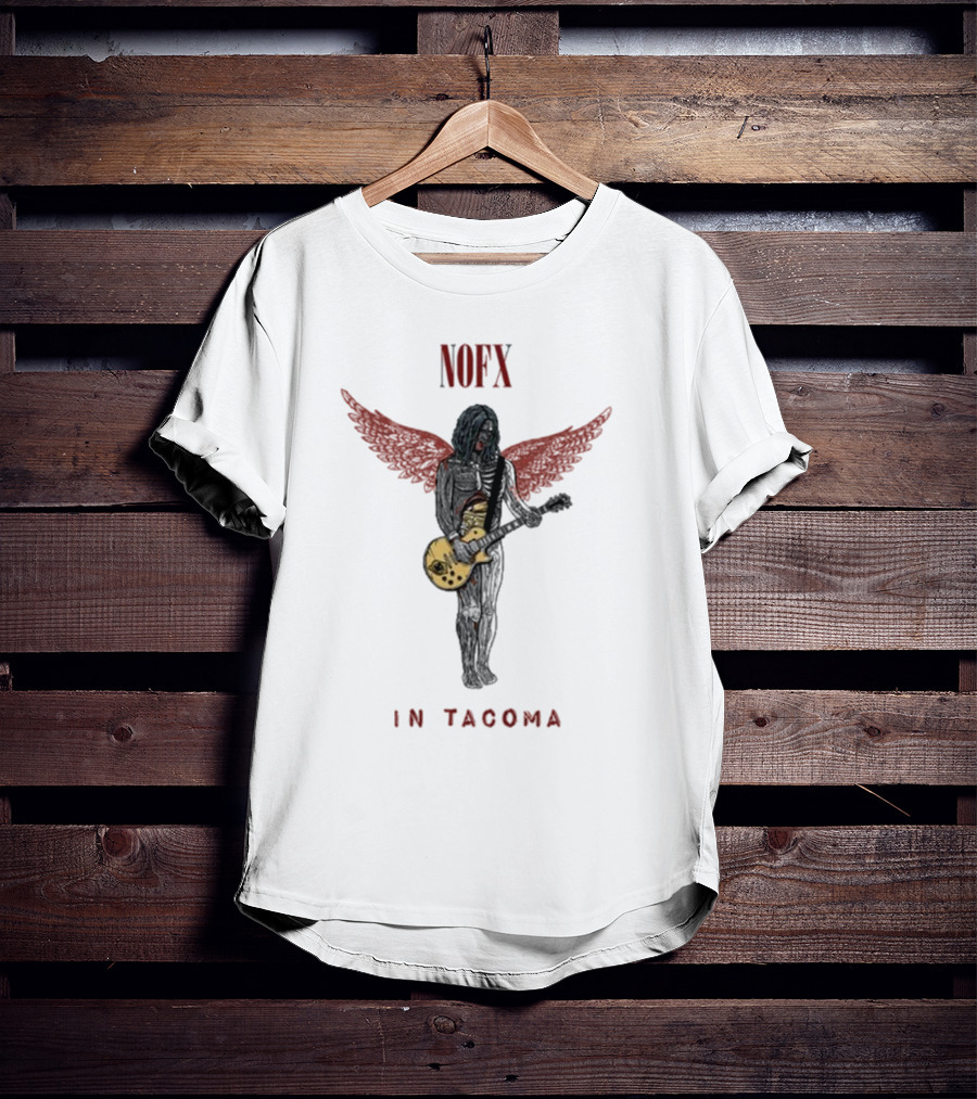 NOFX In Tacoma Angel Winged Guitarist T-Shirt