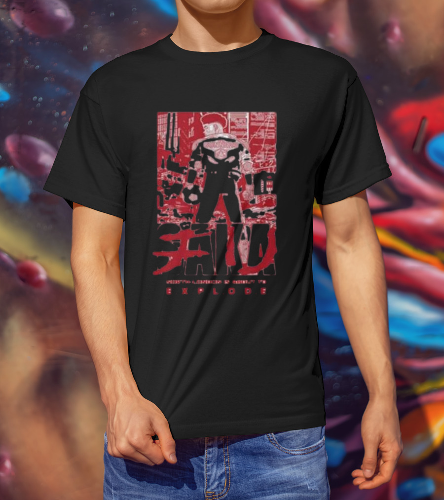 Cunners North London Sakura Manga Explode Iconic Red Urban T-Shirt