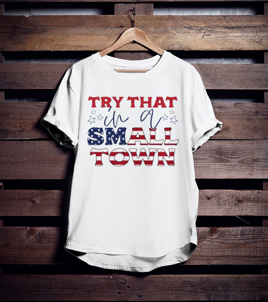 Jason Aldean Try That In A Small Town Red White Blue Stars T-Shirt