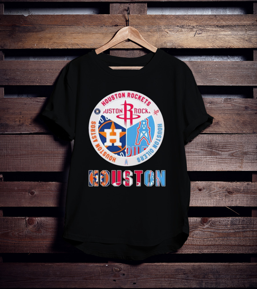 Houston Rockets Astros Oilers Sports Teams T-Shirt