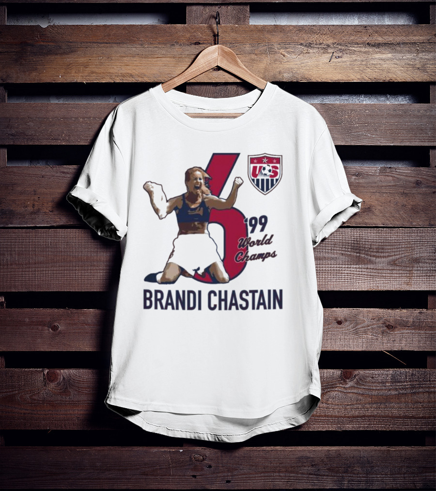 USWNT Brandi Chastain 6 99 World Champs T-Shirt