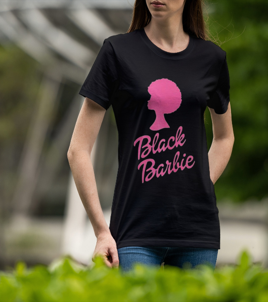 Black Barbie Afro Fan T-Shirt