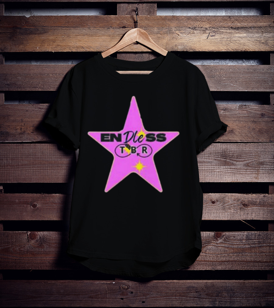 Endless TBR Star Pink Emblem With Books And Dice T-Shirt