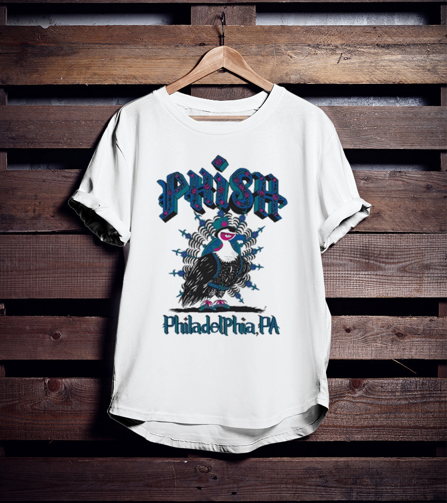 PHISH Philadelphia PA Bird Design The Mann Center Tour T-Shirt