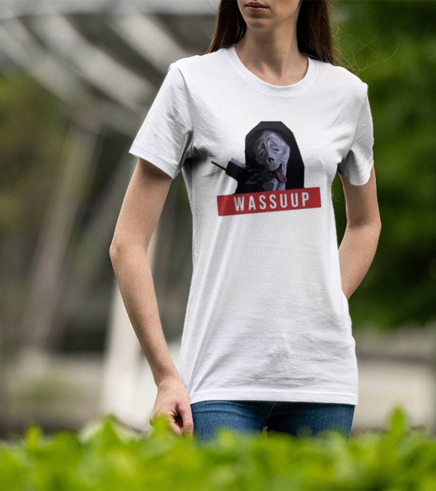 Wassup Ghostface Parody New Skeleton T-Shirt