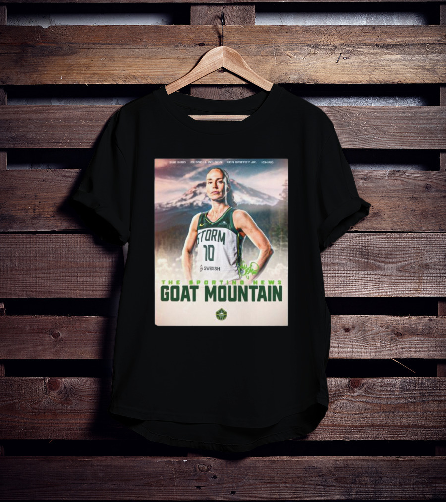Sue Bird The Sporting News GOAT Mountain Storm 10 T-Shirt
