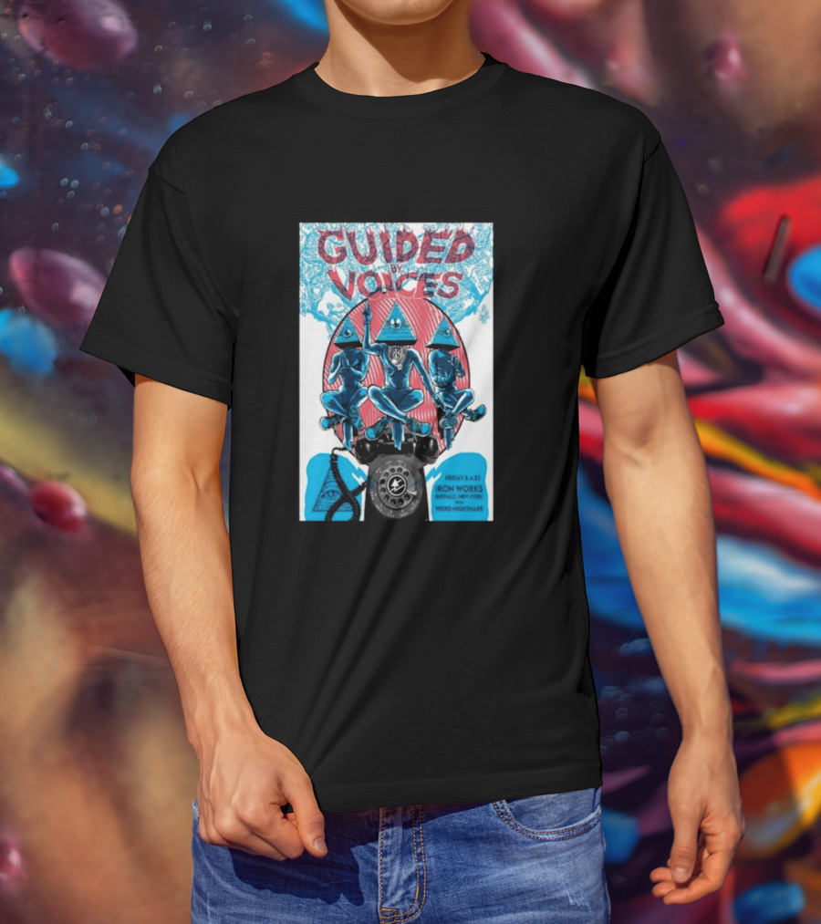 Guided By Voices Friday 8-4 Iron Works Buffalo New York Weird Nightmare T-Shirt