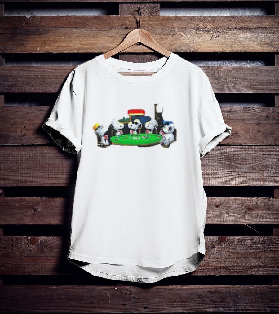 Snoopy Poker Scott Cawthon Medias Peanuts Card Game T-Shirt