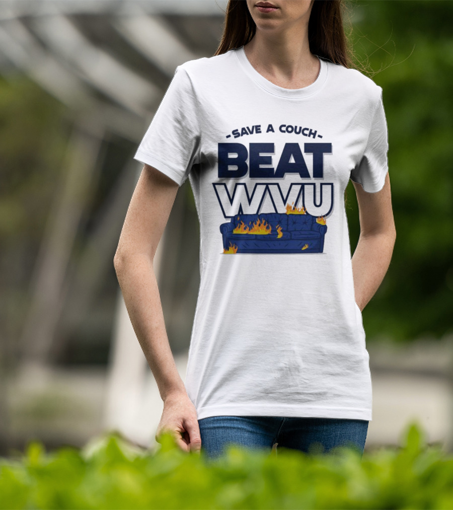 Save A Couch Beat WVU Burning Couch T-Shirt