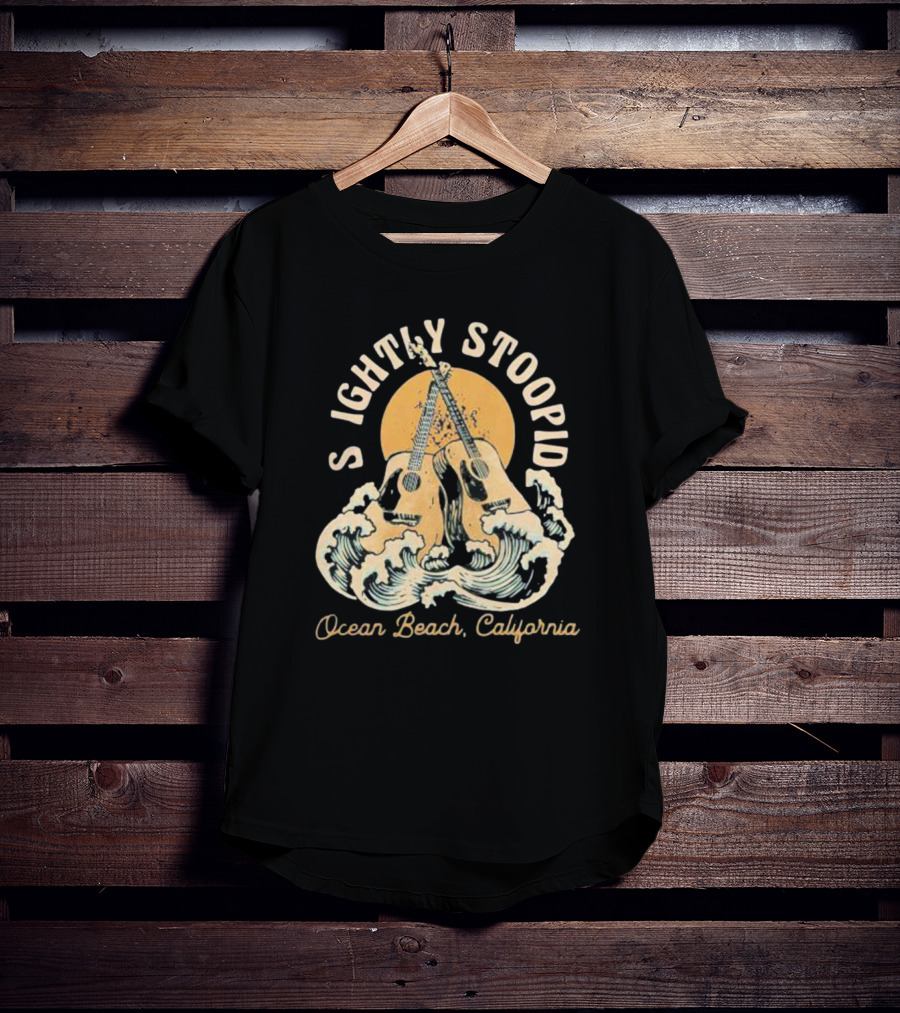 Slightly Stoopid Ocean Beach California Acoustic Wave Guitars T-Shirt