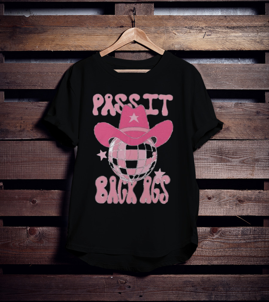Pass It Back Ags Texas A&M Disco Cowgirl Hat And Stars T-Shirt