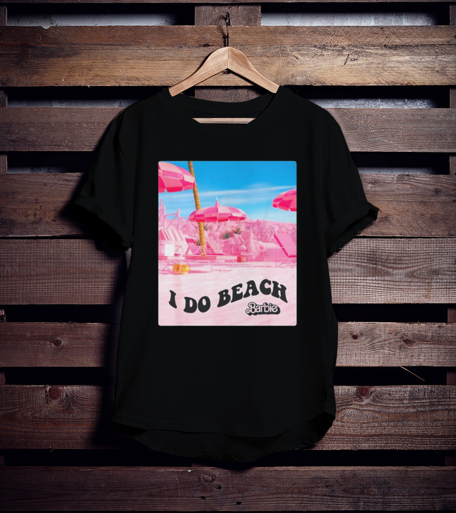Barbie I Do Beach Movie Pink Umbrella Paradise Scene T-Shirt