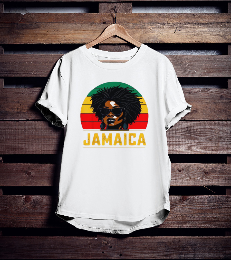 Jamaican Patriotic Women Jamaica Vintage T-Shirt