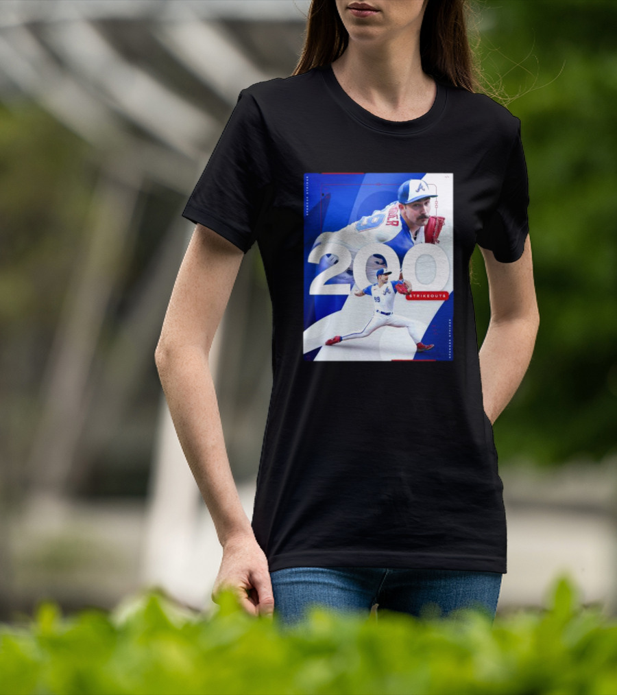 Spencer Strider 200 Strikeouts Season Braves Pitcher Milestone T-Shirt