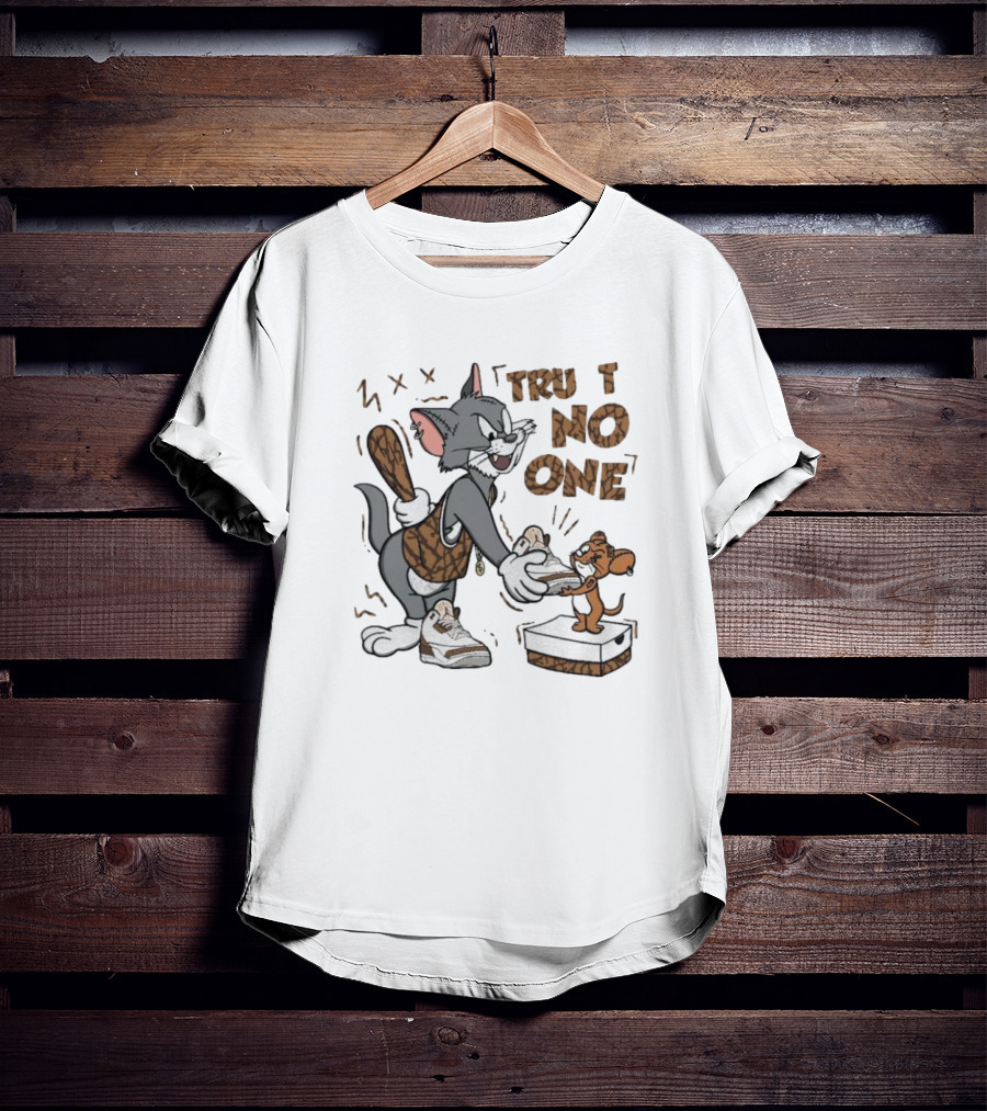 Jordan 3 Palomino Trust No One Tom And Jerry Sneakers T-Shirt