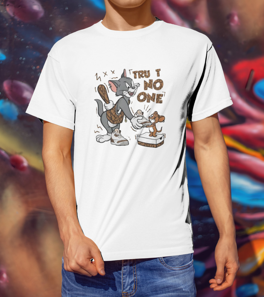 Jordan 3 Palomino Trust No One Tom And Jerry Sneakers T-Shirt