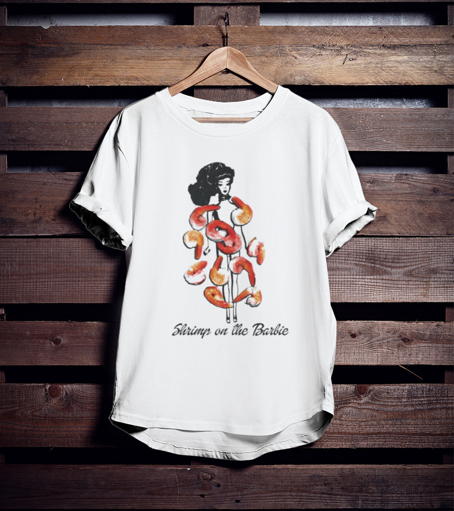 Barbie Silhouette Fashioned In Shrimp On The Barbie T-Shirt