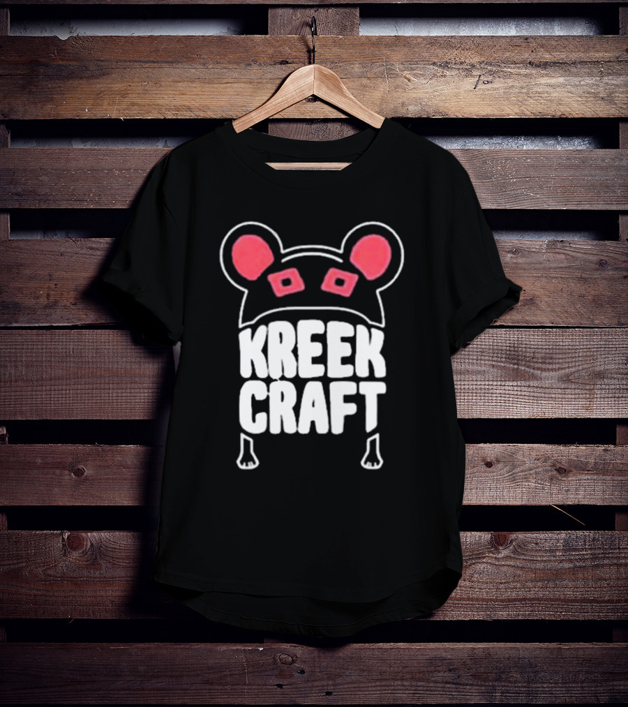 KreekCraft Bear Ears Red Eyes Branding T-Shirt