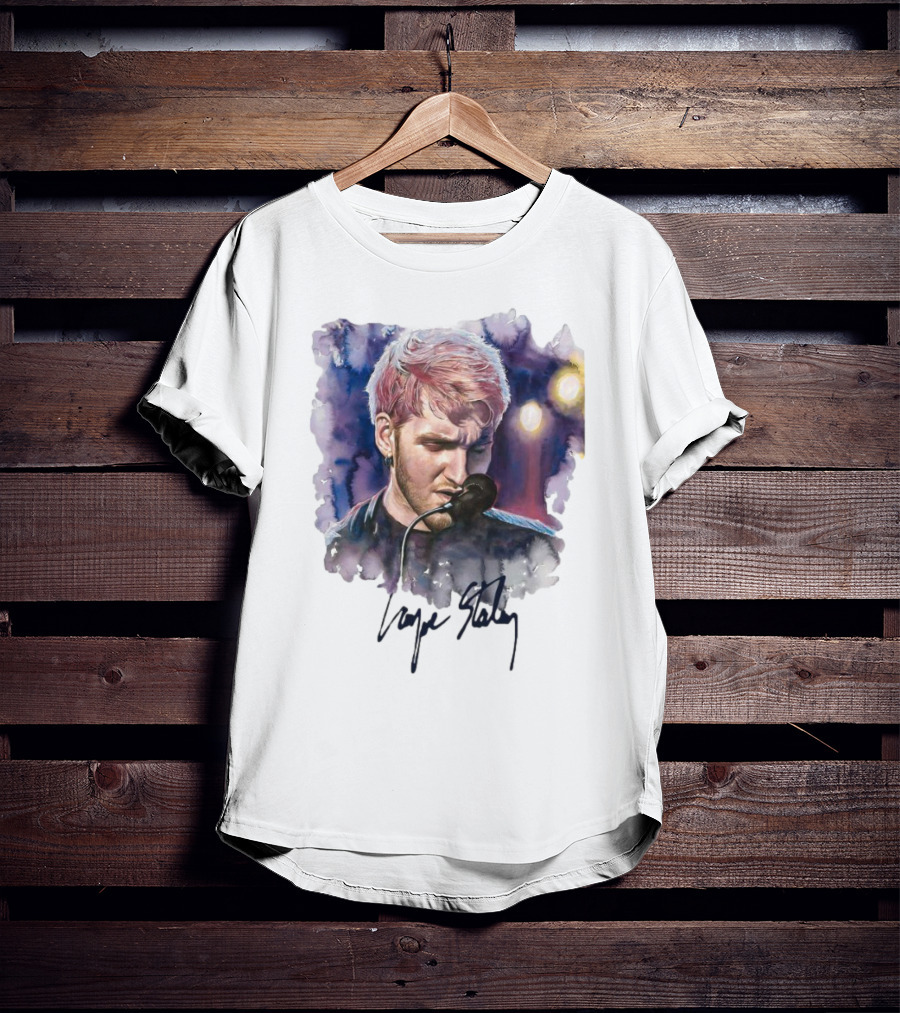 Layne Staley Signature Artwork With Microphone And Lights T-Shirt