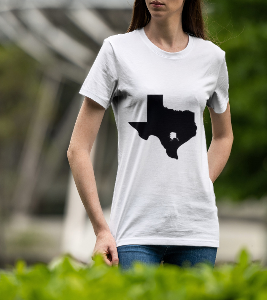Many People Don’t Realize How Small Alaska Really Is When The Image Is Not To Scale Texas Silhouette Comparison T-Shirt
