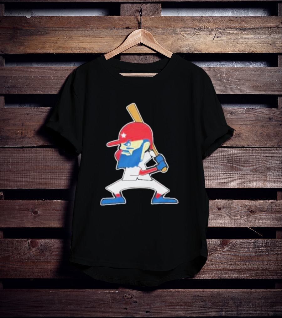 Fighting Phil Baseball Character Retro Cartoon T-Shirt