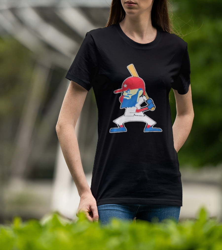 Fighting Phil Baseball Character Retro Cartoon T-Shirt