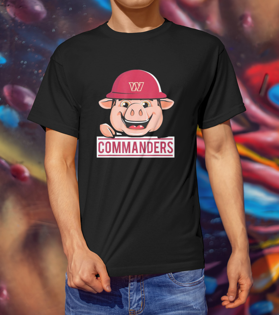 Major Tuddy Commanders NFL Team Mascot Football Fan T-Shirt