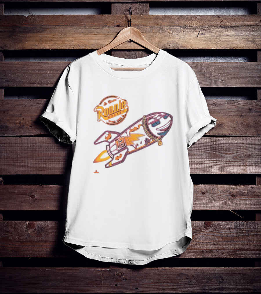 Ronnie Rocket Number 13 With Lightning Bolt And Planetary Icons T-Shirt