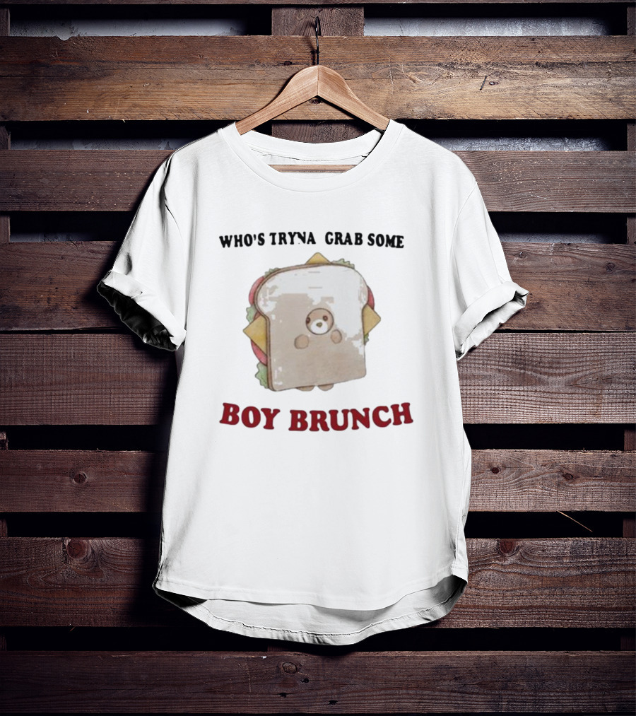 Jmcgg Who’s Tryna Grab Some Boy Brunch Sandwich Bear T-Shirt