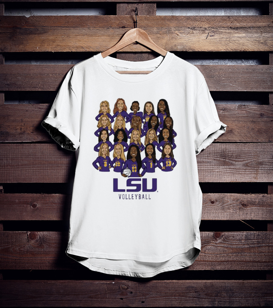 LSU Tigers Volleyball NIL Women's Team Players T-Shirt