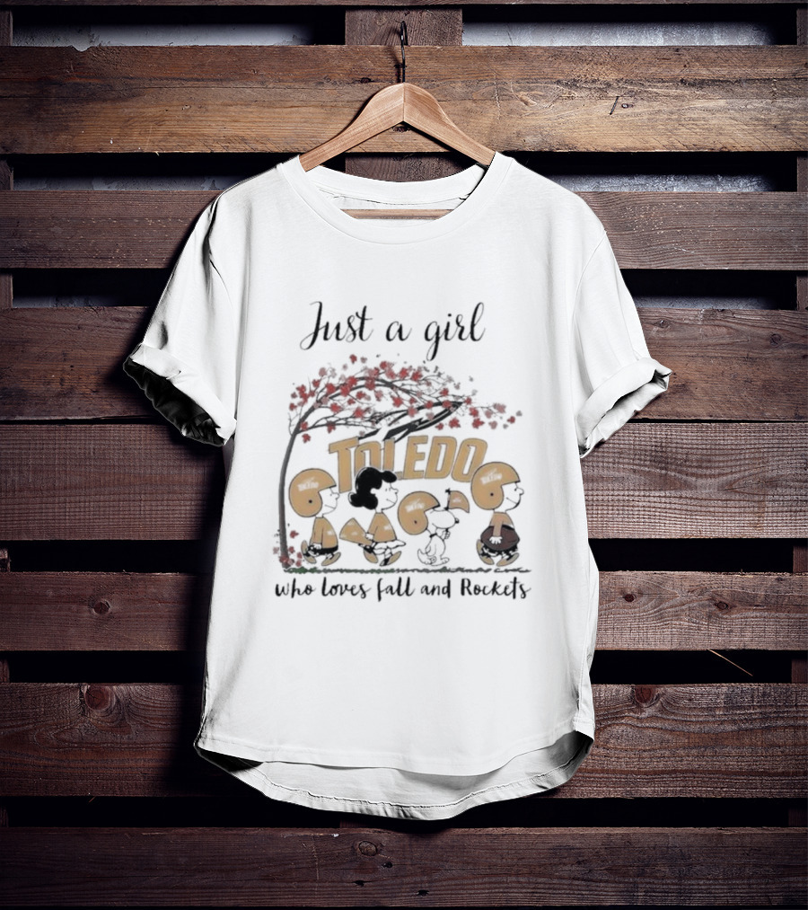 Just A Girl Who Loves Fall And Toledo Rockets T-Shirt