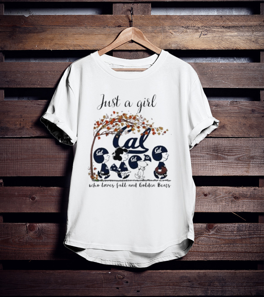 Just A Girl Who Loves Fall And Cal Golden Bears Peanuts T-Shirt