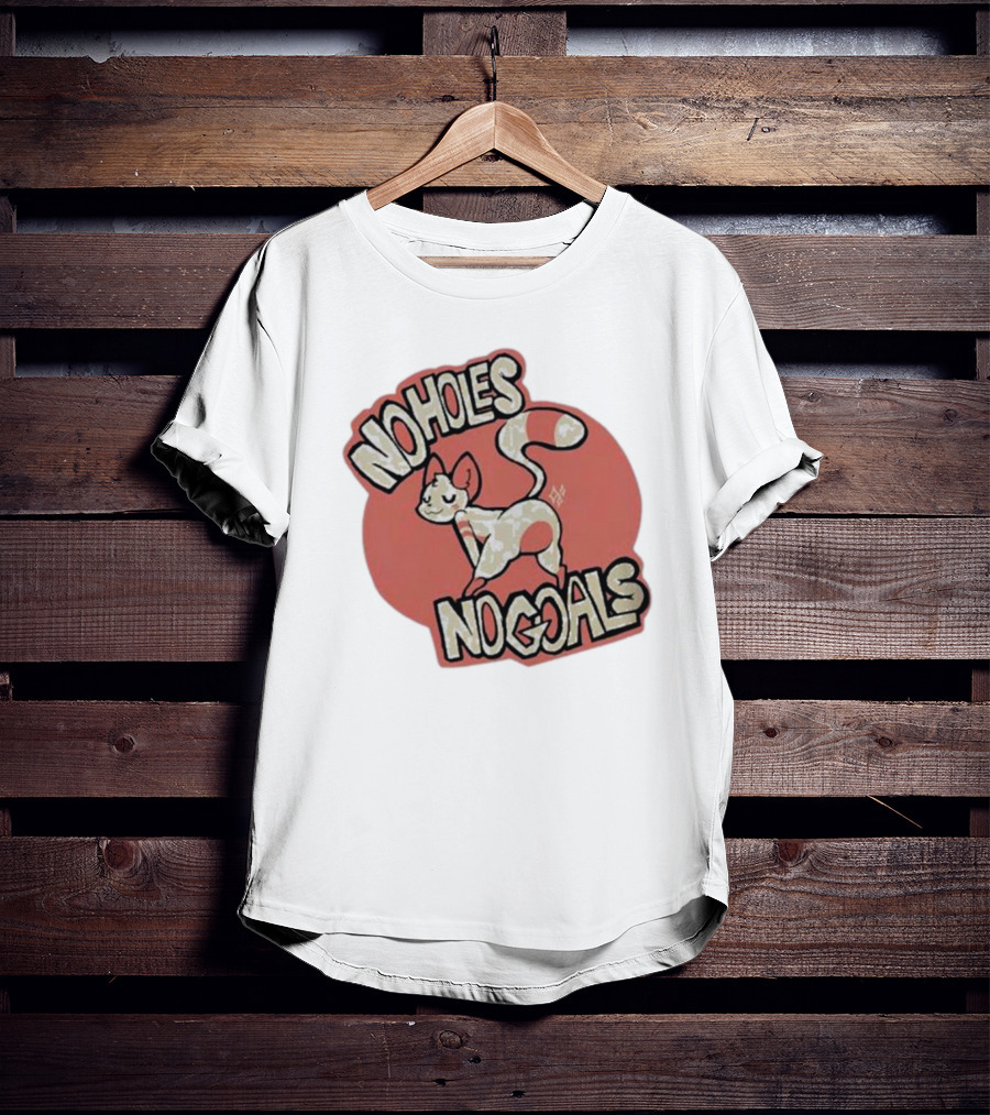 Sockfox No Holes No Goals Fox Graphic Red Circle T-Shirt