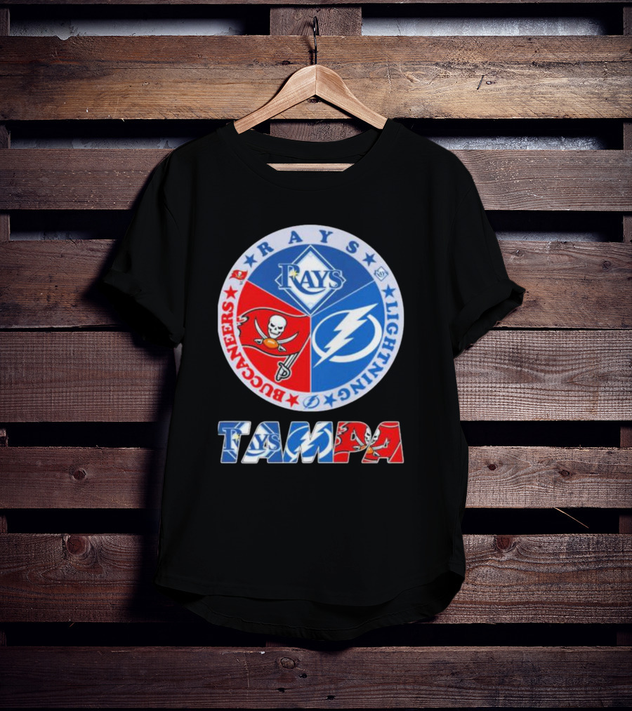Tampa City Buccaneers Lightning Rays Team Sports T-Shirt