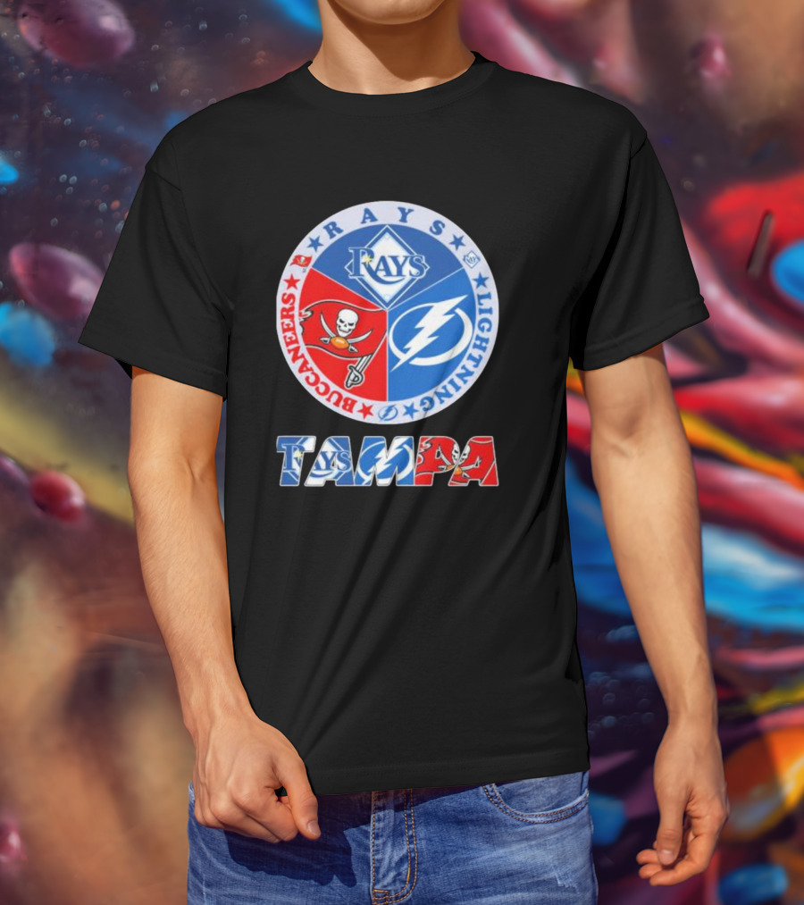 Tampa City Buccaneers Lightning Rays Team Sports T-Shirt