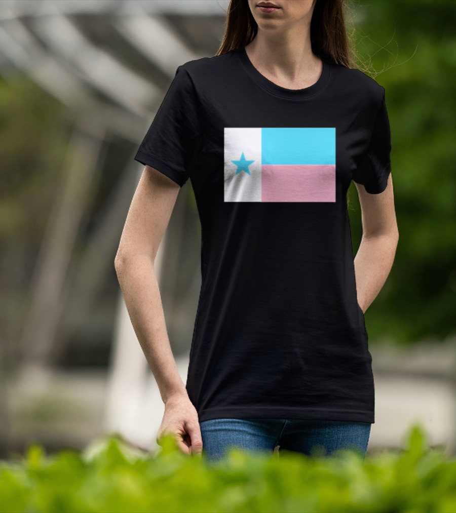 Flags Mashup Bot Texas Trans Pride Trans Texas Flag T-Shirt