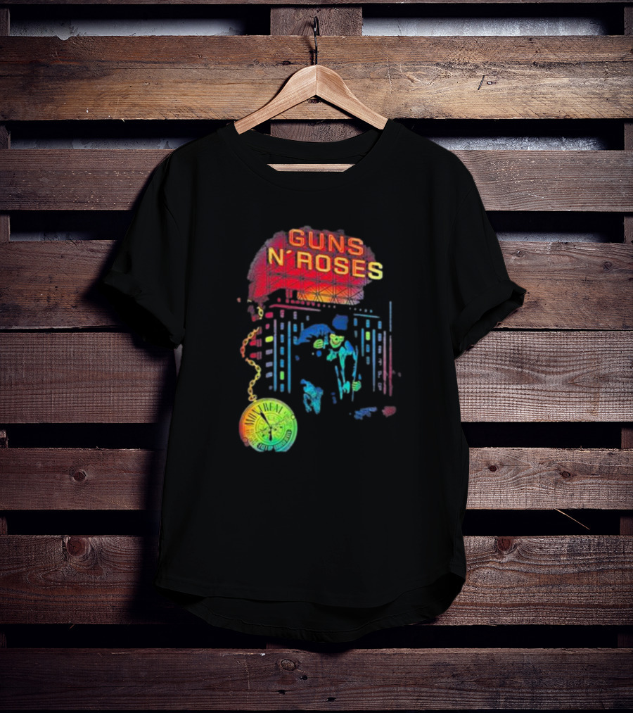 Guns N’ Roses Montreal Reflective Pocket Watch Buildings T-Shirt